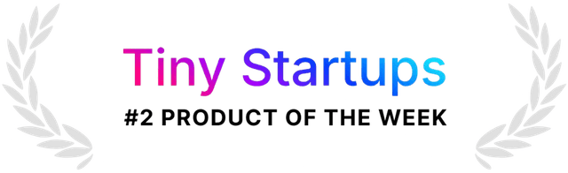 Tiny Startups #2 Product of the Week